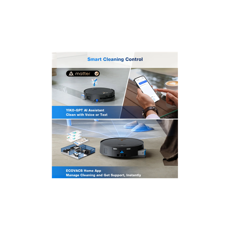 Ecovacs DEEBOT X9 PRO OMNI BLACK robottolmuimeja smart cleaning control.png